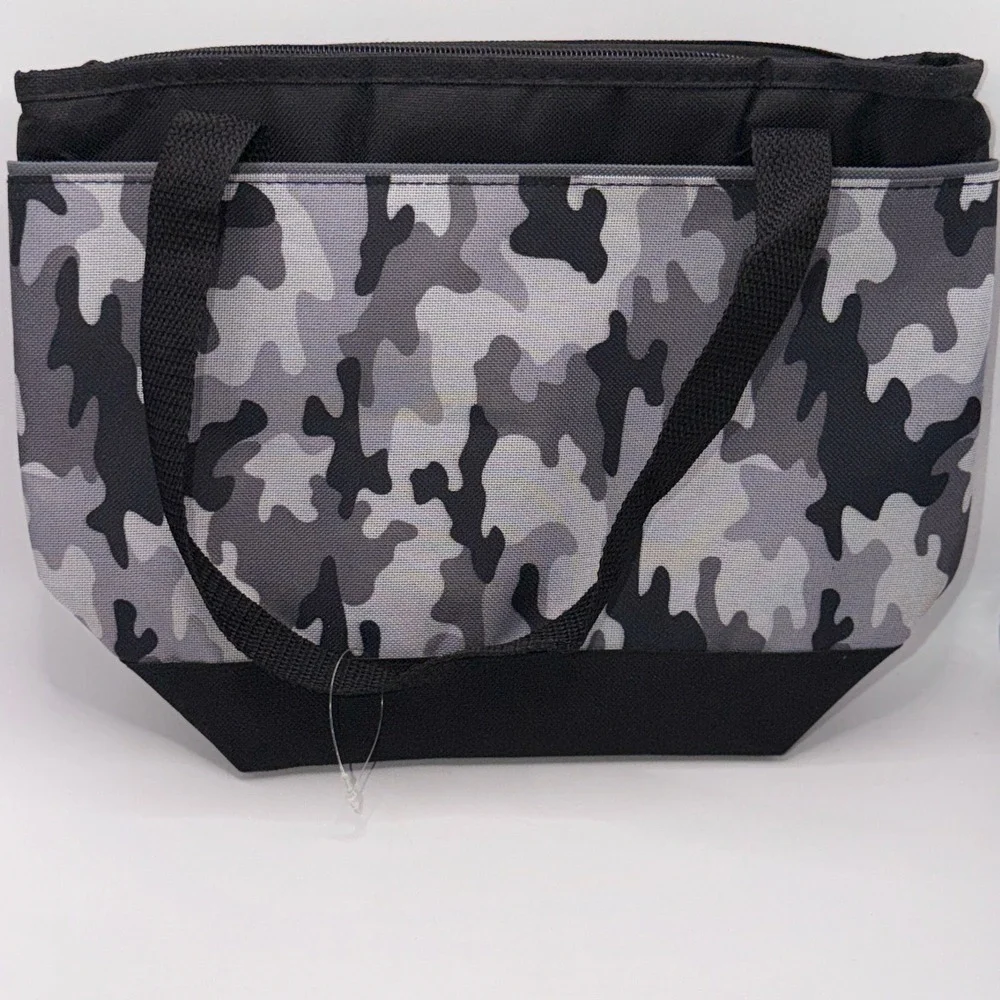 Unbranded Gray Camo Insulated Lunch Bag Tote Gorpcore Tactical Utility